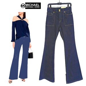 MICHAEL Michael Kors NEW Y2K SELMA High Rise Slim FLARE Leg Jean 8